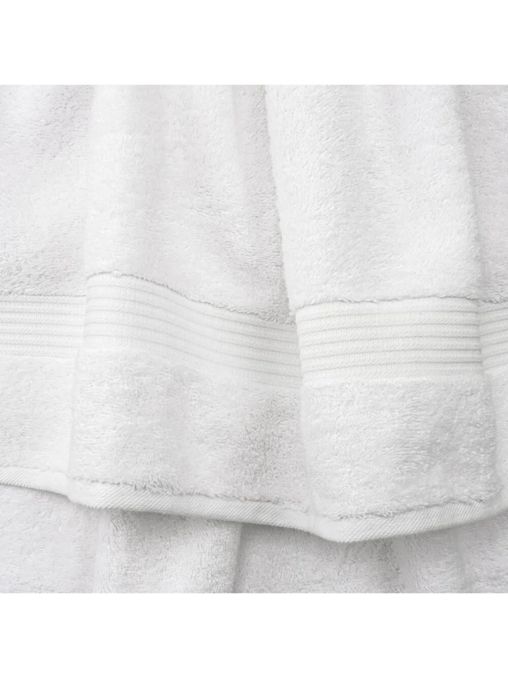 Soft Absorbent 100% Cotton Turkish Towel Set, Quick Dry, 6 Pieces, Snow White